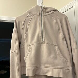 Lululemon Half Zip Scuba in Mojave Tan